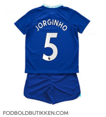 Chelsea Jorginho #5 Hjemmebanetrøje Børn 2022-23 Kortærmet (+ Korte bukser)